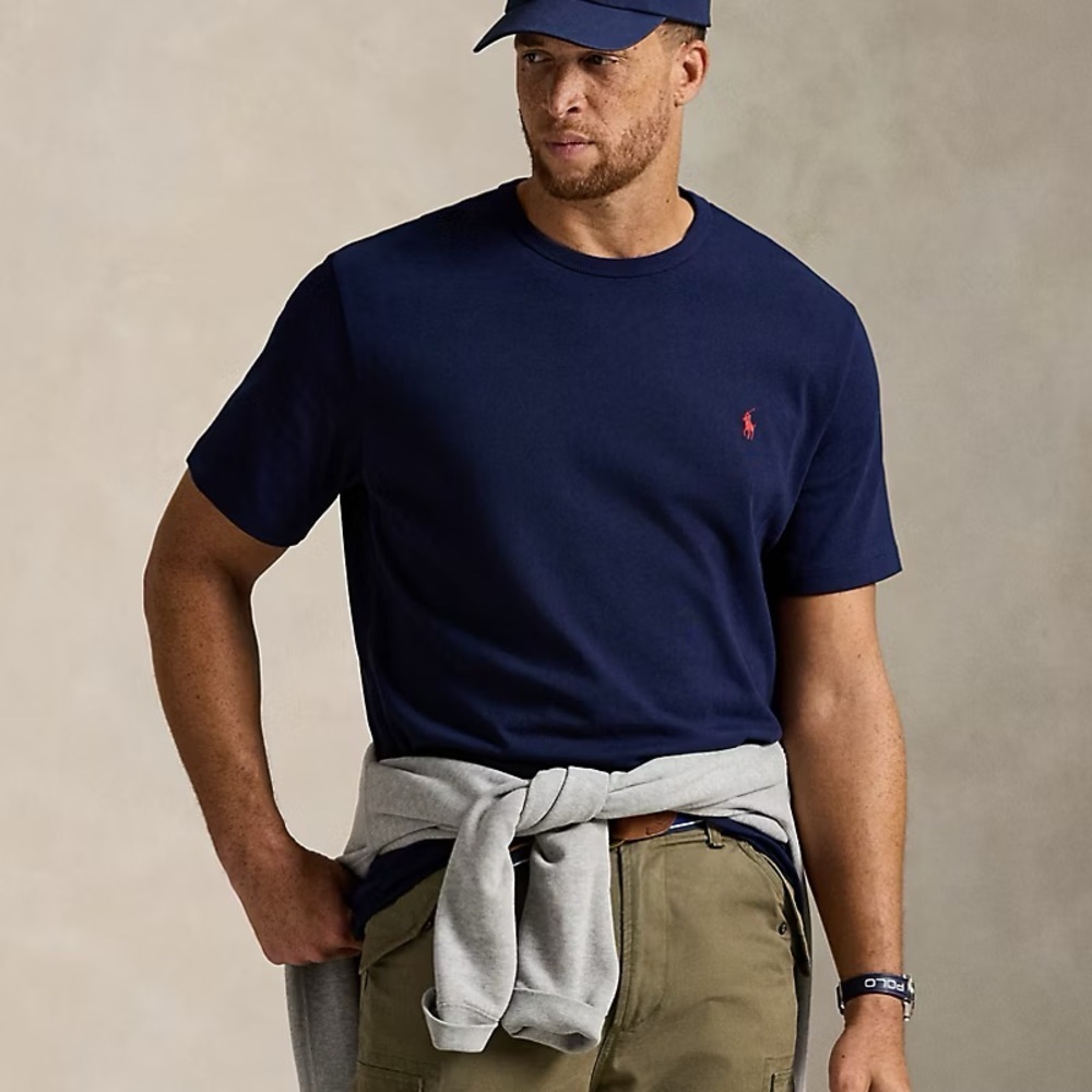 NWOT Polo Ralph Lauren Nee Blue Crewneck Short Sleeve Navy The Big Fit tee shirt